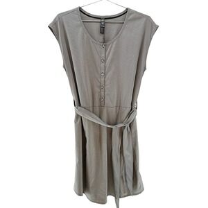 MOUNTAIN HARDWEAR Citypass Travel Dress • Medium • striped gray,‎ white